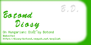 botond diosy business card
